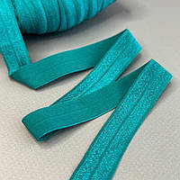 Морська хвиля - трикотажна (еластична) окантувальна бейка з блиском  1,5 см х 1м