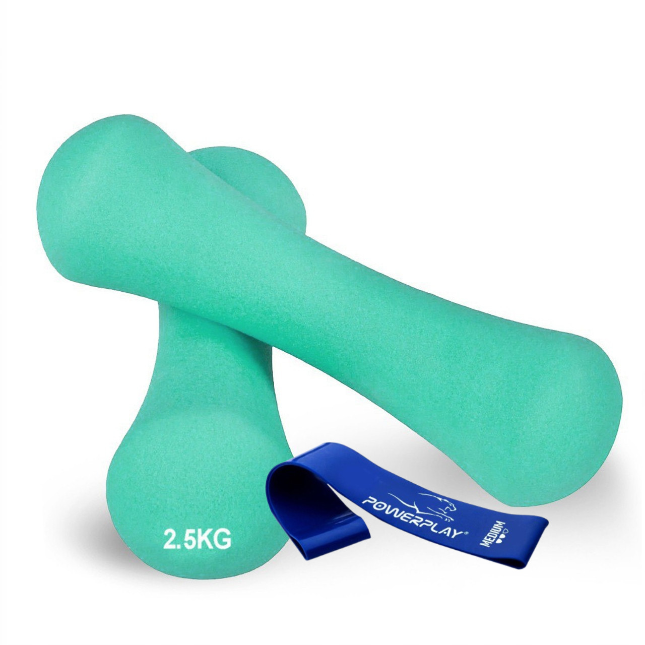 Гантелі неопренові PowerPlay 4126 Spartacus 2*2,5 кг. М'ятні (пара — 2 шт.), фото 1