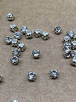 Стрази в цапах 4 мм. Прозорі, пришивні ( 1 шт), 1910