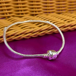 Основа для браслета пандора (шарм) зі стопером - срібло