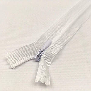 Блискавка потайна біла 18 см