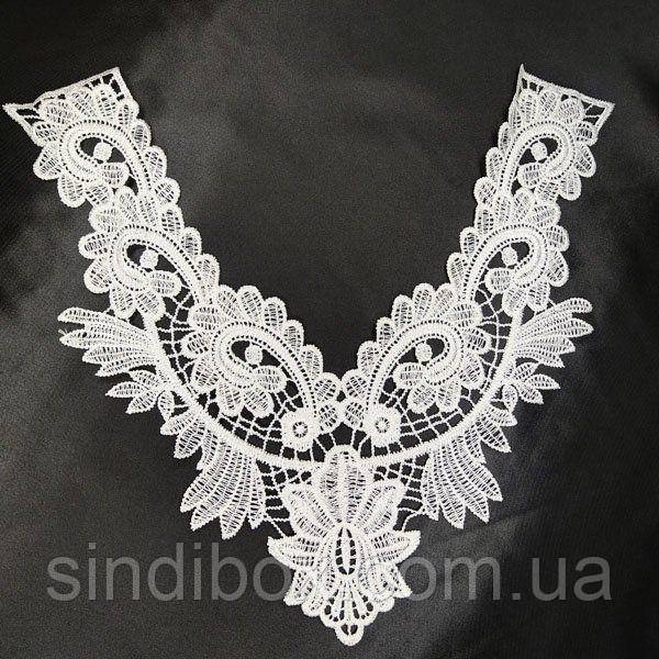 Лейси мереживні фрагменти Sindtex - Білий (ЛК-F1319W)