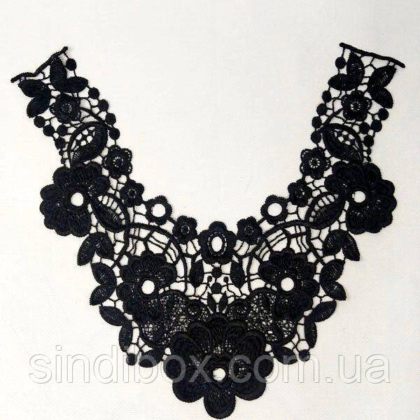 Лейси мереживні фрагменти Sindtex - Чорний (ЛК-219B), фото 1