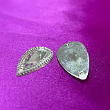 Стрази акрилові пришивні 16х30мм, срібло, фото 3