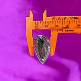 Стрази акрилові пришивні 16х30мм, срібло, фото 4