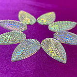 Стрази акрилові пришивні 16х30мм, хамелеон рефленовий, фото 2