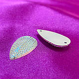 Стрази акрилові пришивні 16х30мм, хамелеон рефленовий, фото 3