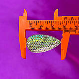 Стрази акрилові пришивні 16х30мм, хамелеон рефленовий, фото 4