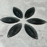 Стрази акрилові пришивні 16х36мм, сірий рефлений, фото 3