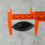 Стрази акрилові пришивні 16х36мм, сірий рефлений, фото 4