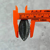 Стрази акрилові пришивні 16х36мм, сірий рефлений, фото 5