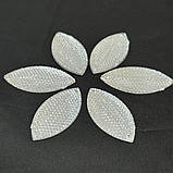 Стрази акрилові пришивні 20х40 мм, срібло рефлене, фото 2