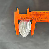 Стрази акрилові пришивні 20х40 мм, срібло рефлене, фото 5