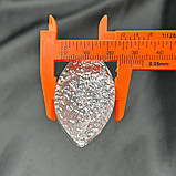 Стрази акрилові пришивні 24х49 мм, срібло грані, фото 5