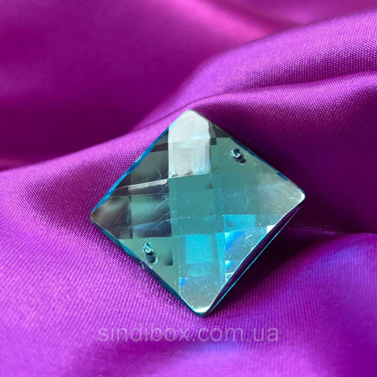 Стрази акрилові пришивні 30мм, блакитний, фото 1