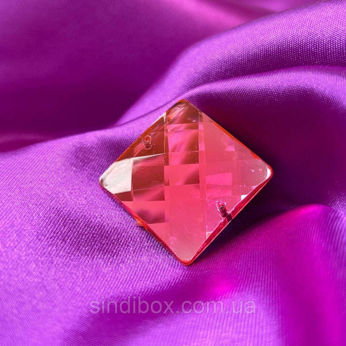 Стрази акрилові пришивні 30мм, рожевий, фото 1