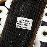 Плоска чорна резинка білизняна 5 мм 130м, фото 3