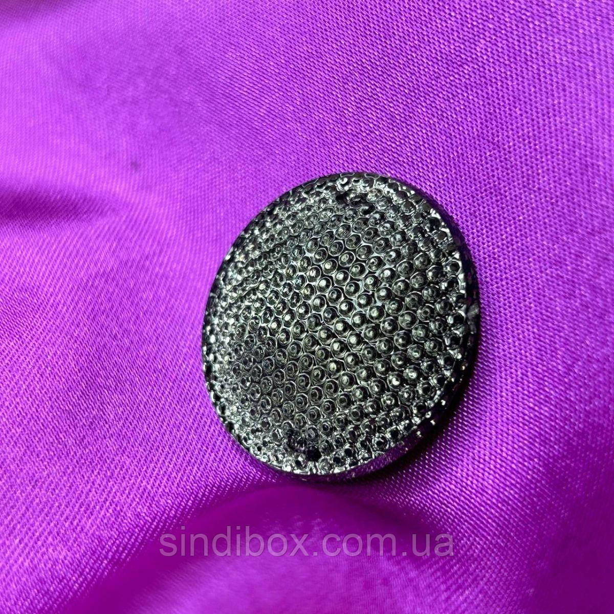 Стрази акрилові пришивні 30мм, сірий рефлений, фото 1
