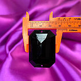 Стрази акрилові пришивні 30х40 мм, чорний, фото 4