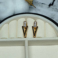 Сережки Xuping Jewelry з білим цирконом з медичного сплаву 22х8 мм XC-2375