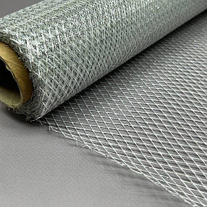 Сітка парча декоративна, ширина 48см - 4,5м срібляста