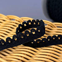 Резинка ажурна, оздоблювальна 12мм - чорний #2