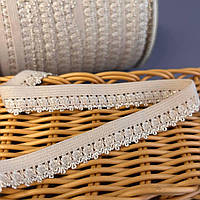 Резинка ажурна, оздоблювальна 13мм - бежевий #3