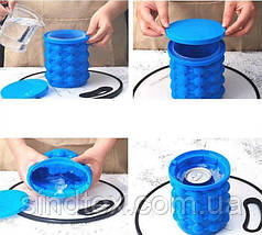 Силіконова форма для заморожування льоду із кришкою Ice Cube Maker Genie, фото 6