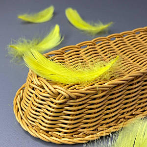 Пір'я гусячі для рукоділля 9-13см, ∼95шт - Жовтий