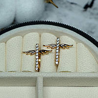 Сережки Xuping Jewelry з білим цирконом з медичного сплаву 18х20 мм XC-040