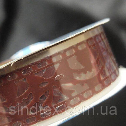 Декоративна клейка стрічка 1.8x1 м "орнамент" коричневий 91743-5, фото 1