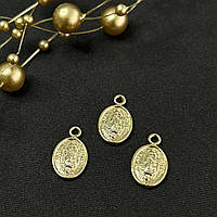 Підвіска 9х14мм, 18К золото лимонний колір