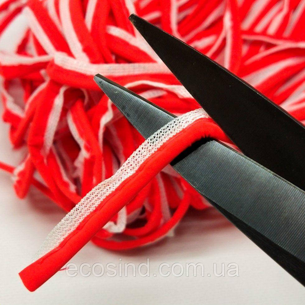 НА ВІДРІЗ кратно 1 м., стрічка кант вшивний світловідбівний помаранчевий, фото 1
