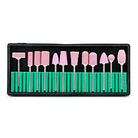 Набір насадок для педикюру Рожевий, 12шт