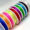 Набір 10 шт кольорової силіконової нитки-резинки для біжутерії 0,8 мм 6,5 метрів, фото 2
