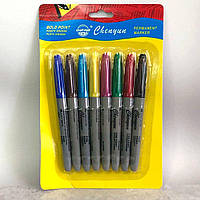 Набір перманентних маркерів 8 шт - мікс кольорів