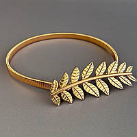 Підхват для штор металевий - Папороть рожеве золото