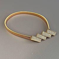 Підхват для штор металевий зі стразами - Доміношки рожеве золото