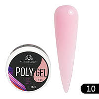 Полігель для нарощування нігтів 15 г №10