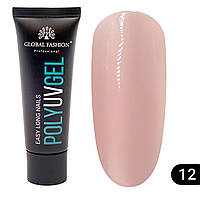 Полігель для нарощування нігтів Global Fashion 30 г №12