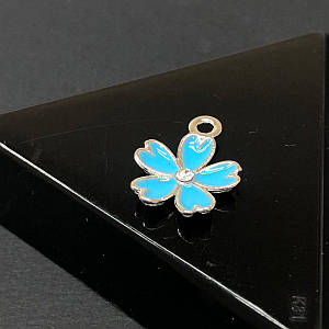 Підвіска "Блакитна квітка" 14х17 мм, колір Сталь