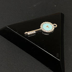 Підвіска "Ключик блакитний" 12х31 мм, колір Сталь