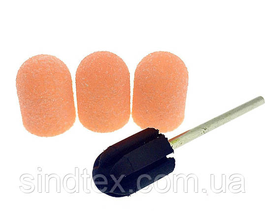 Набір ковпачків (3 шт) і гумова насадка, розмір 10*15 мм, #80 Orange, фото 1