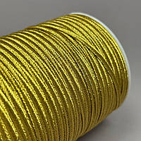 Шнур сутажний, плоский 3мм - золотий