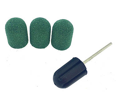 Набір ковпачків (3 шт) і гумова насадка, розмір 16*25 мм, #80 Green