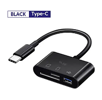 Адаптер Type C кардрідер TF CF SD (чорний)