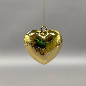 Підвіска «Серце» гіпоалергенний сплав 30 мм - лимонне золото