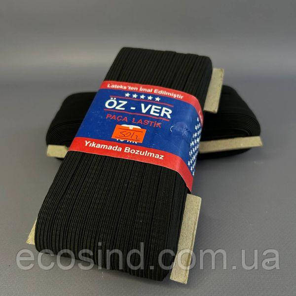 Резинка 50м для одягу OZ-VER 1см Чорна, фото 1