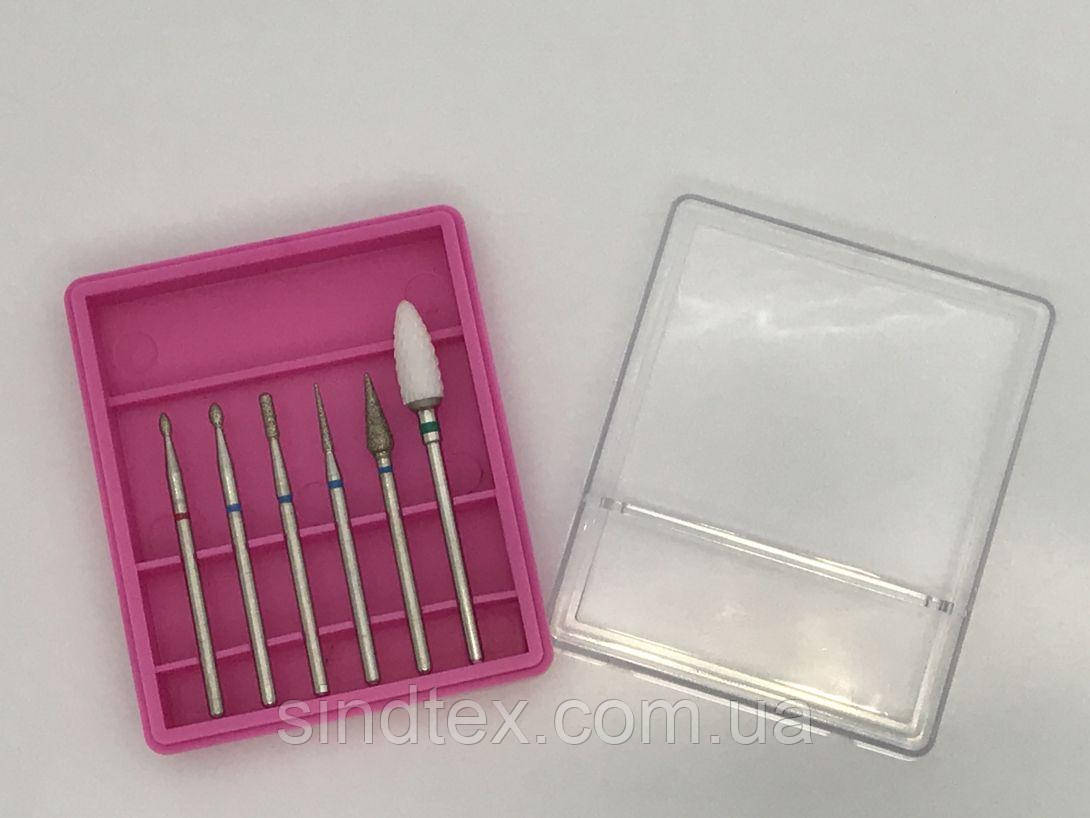 Набір насадок для апаратного манікюру №9-1, 6 шт