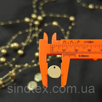 Підвіска монетка 10мм, 18К золото лимонний колір, фото 2